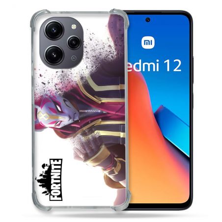 Coque Renforcée En Verre Trempé Pour Xiaomi Redmi 12 5G Fortnite Blanc
