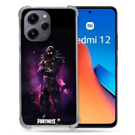Coque Renforcée En Verre Trempé Pour Xiaomi Redmi 12 5G Fortnite Raven