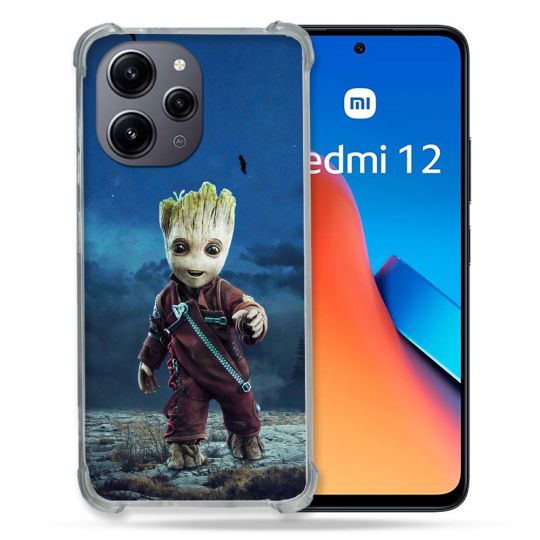Coque Renforcée En Verre Trempé Pour Xiaomi Redmi 12 5G Groot Bleu