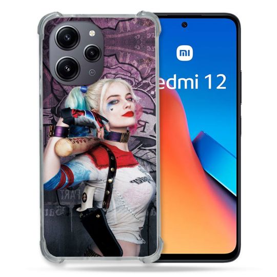 Coque Renforcée En Verre Trempé Pour Xiaomi Redmi 12 5G Harley Quinn Batte