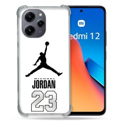 Coque Renforcée En Verre Trempé Pour Xiaomi Redmi 12 5G Jordan 23 Blanc