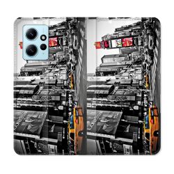 Housse Cuir Portefeuille Pour Xiaomi Redmi Note 12 4G Voyage Amerique USA New York Taxi