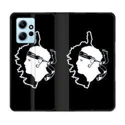 Housse Cuir Portefeuille Pour Xiaomi Redmi Note 12 4G Voyage Corse Noir