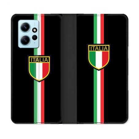 Housse Cuir Portefeuille Pour Xiaomi Redmi Note 12 4G Voyage Italie 3 Noir