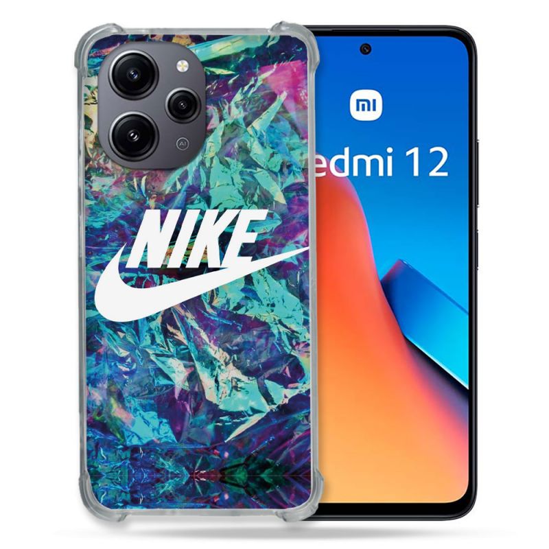 Coque Renforcée En Verre Trempé Pour Xiaomi Redmi 12 5G Nike Turquoise