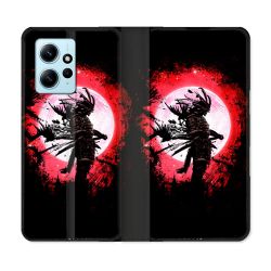 Housse Cuir Portefeuille Pour Xiaomi Redmi Note 12 4G Voyage Japon Samourai