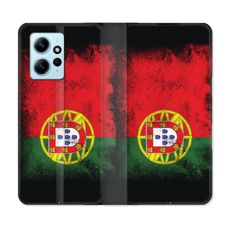 Housse Cuir Portefeuille Pour Xiaomi Redmi Note 12 4G Voyage Portugal Drapeau
