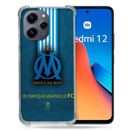 Coque Renforcée En Verre Trempé Pour Xiaomi Redmi 12 5G Olympique Marseille OM Bande