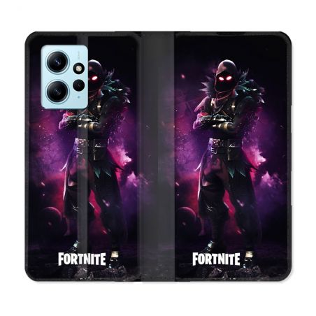 Housse Cuir Portefeuille Pour Xiaomi Redmi Note 12 4G Fortnite Raven