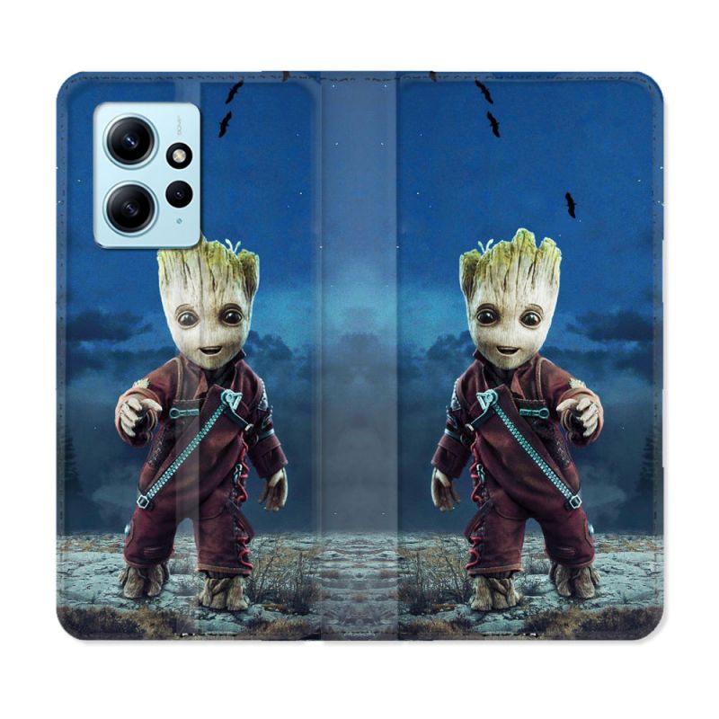 Housse Cuir Portefeuille Pour Xiaomi Redmi Note 12 4G Groot Bleu