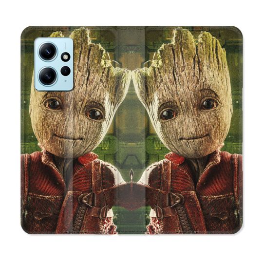 Housse Cuir Portefeuille Pour Xiaomi Redmi Note 12 4G Groot Vert