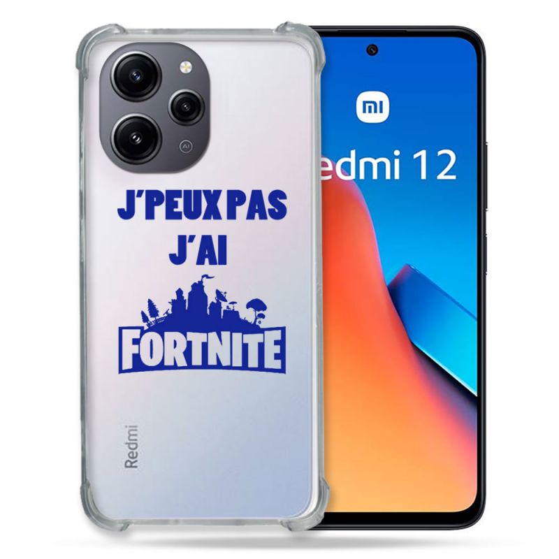Coque Renforcée En Verre Trempé Transparente Pour Xiaomi Redmi 12 5G Jpeux pas jai Fortnite