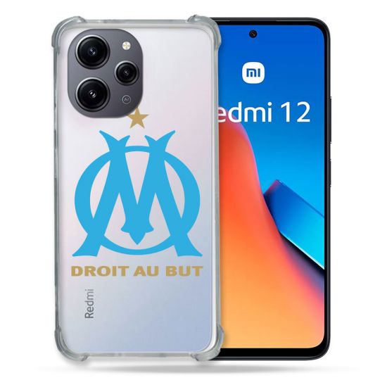 Coque Renforcée En Verre Trempé Transparente Pour Xiaomi Redmi 12 5G Olympique Marseille OM