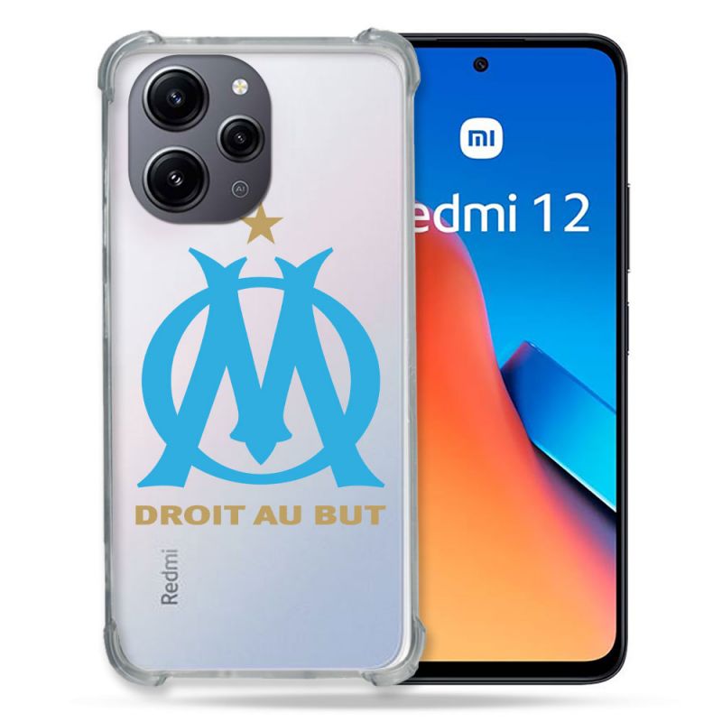 Coque Renforcée En Verre Trempé Transparente Pour Xiaomi Redmi 12 5G Olympique Marseille OM