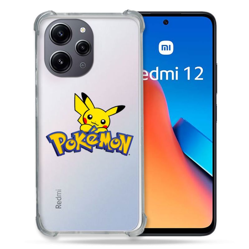 Coque Renforcée En Verre Trempé Transparente Pour Xiaomi Redmi 12 5G Pokemon