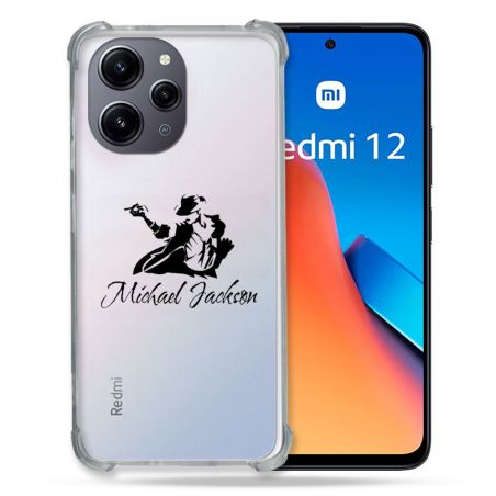 Coque Renforcée En Verre Trempé Transparente Pour Xiaomi Redmi 12 5G Michael Jackson