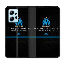 Housse Cuir Portefeuille Pour Xiaomi Redmi Note 12 4G Olympique Marseille OM Fier etre Marseillais