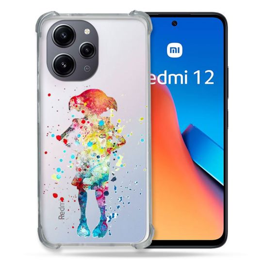 Coque Renforcée En Verre Trempé Transparente Pour Xiaomi Redmi 12 5G Dobby Colore