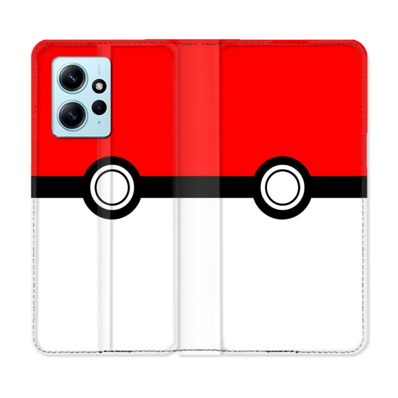 Housse Cuir Portefeuille Pour Xiaomi Redmi Note 12 4G Pokemon Pokeball
