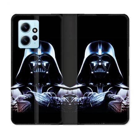 Housse Cuir Portefeuille Pour Xiaomi Redmi Note 12 4G Star Wars - Dark Vador Noir