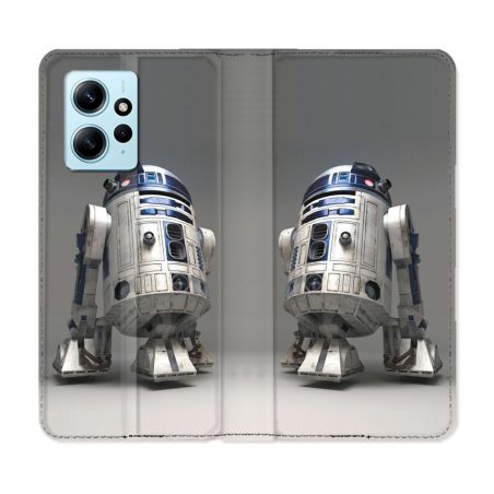 Housse Cuir Portefeuille Pour Xiaomi Redmi Note 12 4G Star Wars - R2D2