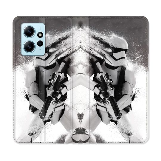 Housse Cuir Portefeuille Pour Xiaomi Redmi Note 12 4G Star Wars - Trooper