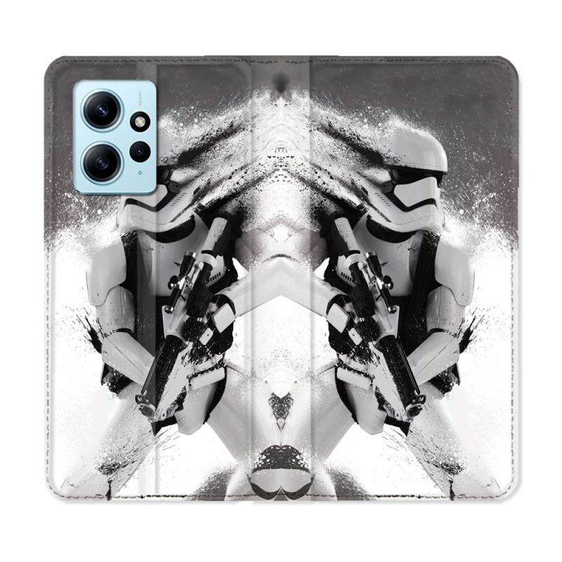 Housse Cuir Portefeuille Pour Xiaomi Redmi Note 12 4G Star Wars - Trooper
