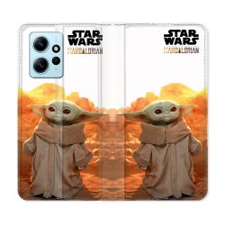 Housse Cuir Portefeuille Pour Xiaomi Redmi Note 12 4G Star Wars - Yoda bebe soleil