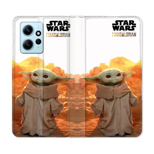 Housse Cuir Portefeuille Pour Xiaomi Redmi Note 12 4G Star Wars - Yoda bebe soleil