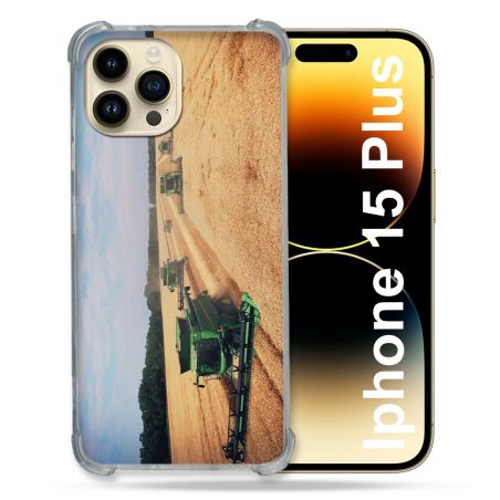 Coque Compatible MagSafe Pour Iphone 15 Plus Agriculture Moissonneuse