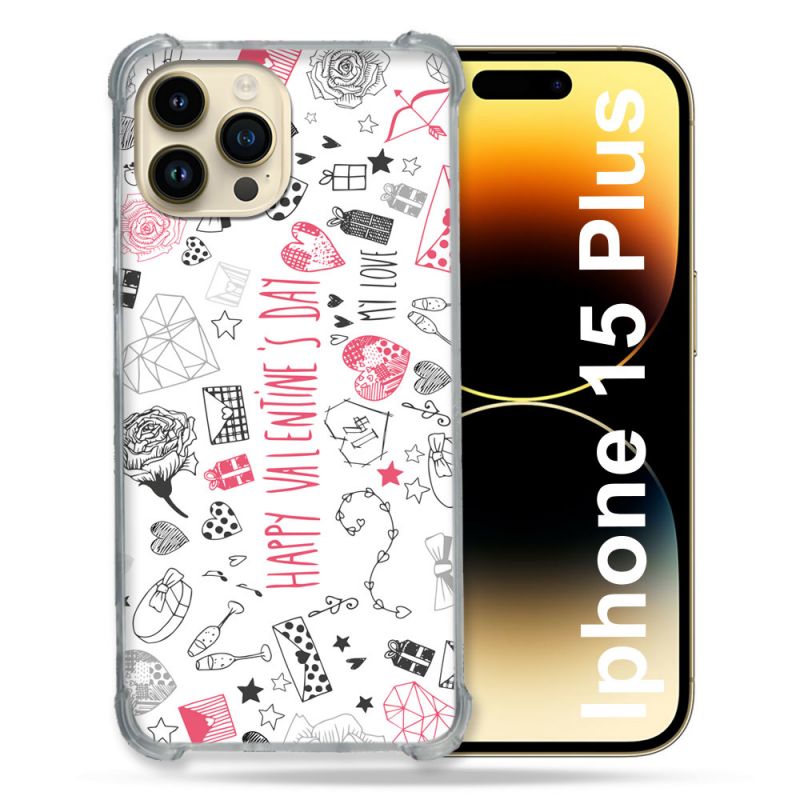 Coque Compatible MagSafe Pour Iphone 15 Plus Amour Valentines
