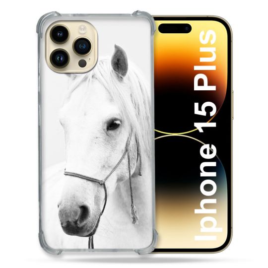 Coque Compatible MagSafe Pour Iphone 15 Plus Animal Cheval Cristal
