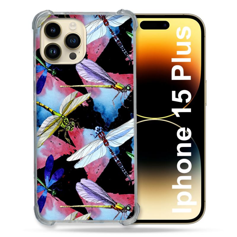 Coque Compatible MagSafe Pour Iphone 15 Plus Animal Libellule