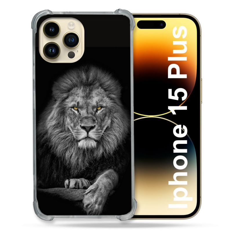 Coque Compatible MagSafe Pour Iphone 15 Plus Animal Lion Majestueux