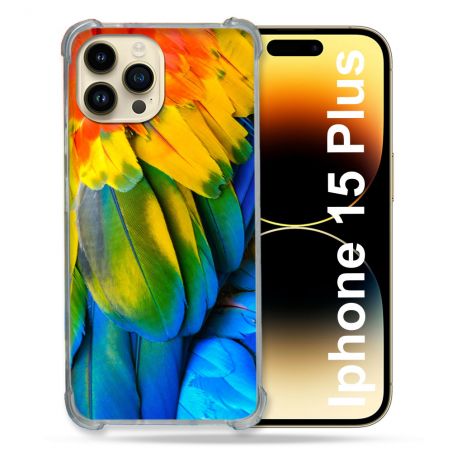 Coque Compatible MagSafe Pour Iphone 15 Plus Animal Perroquet Plume