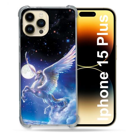 Coque Compatible MagSafe Pour Iphone 15 Plus Fantastique Licorne Céleste