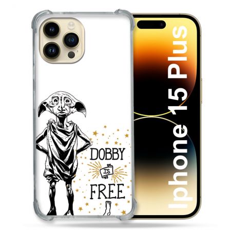 Coque Compatible MagSafe Pour Iphone 15 Plus Harry Potter Dobby Free Blanc