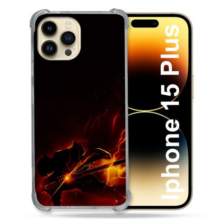 Coque Compatible MagSafe Pour Iphone 15 Plus Manga Demon Slayer Electric