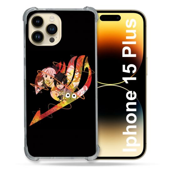 Coque Compatible MagSafe Pour Iphone 15 Plus Manga Fairy Tail Logo Noir