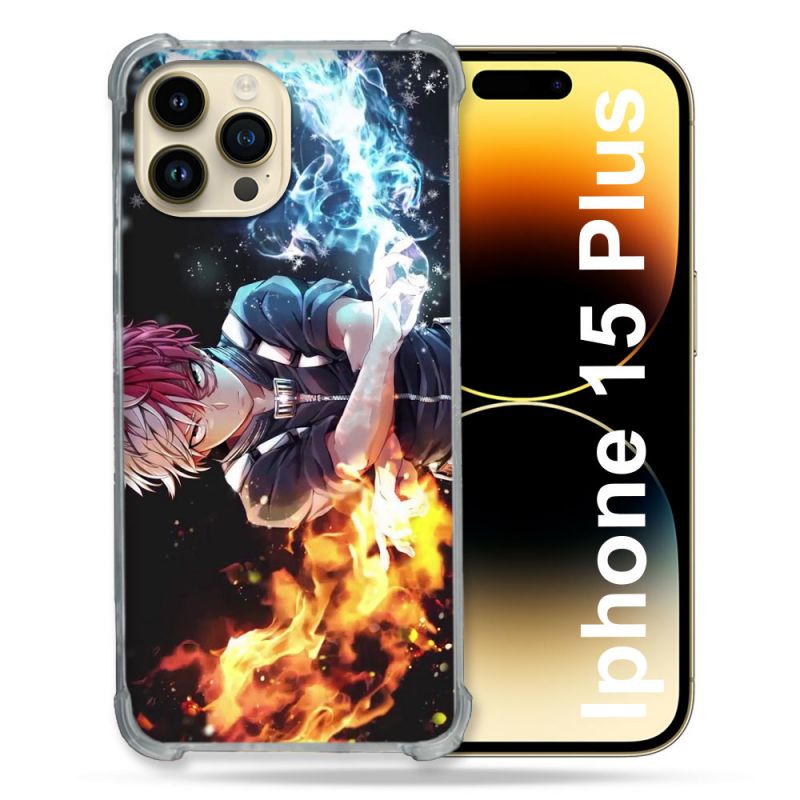 Coque Compatible MagSafe Pour Iphone 15 Plus Manga My Hero Academia Shoto