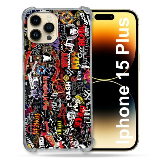 Coque Compatible MagSafe Pour Iphone 15 Plus Musique Rock Groupe