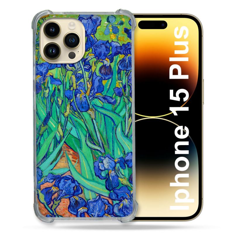 Coque Compatible MagSafe Pour Iphone 15 Plus Peinture Iris