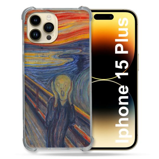 Coque Compatible MagSafe Pour Iphone 15 Plus Peinture Le Cri