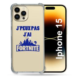 Coque Renforcée En Verre Trempé Transparente Pour Iphone 15 (6.1) Jpeux pas jai Fortnite