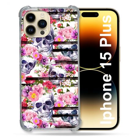 Coque Compatible MagSafe Pour Iphone 15 Plus Tete de Mort Pattern