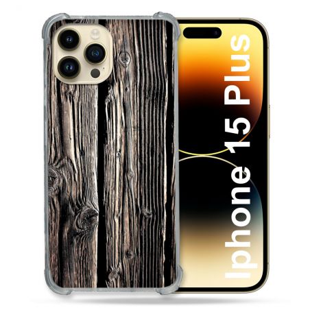 Coque Compatible MagSafe Pour Iphone 15 Plus Texture Bois