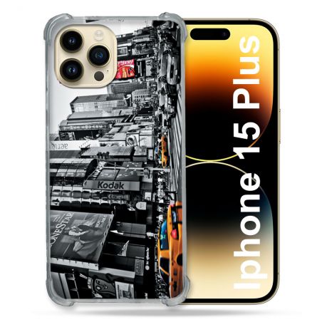 Coque Compatible MagSafe Pour Iphone 15 Plus Voyage Amerique USA New York Taxi