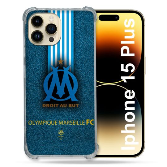 Coque Compatible MagSafe Pour Iphone 15 Plus (6.7) Olympique Marseille OM Bande