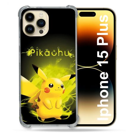 Coque Compatible MagSafe Pour Iphone 15 Plus (6.7) Pokemon Pikachu Eclair