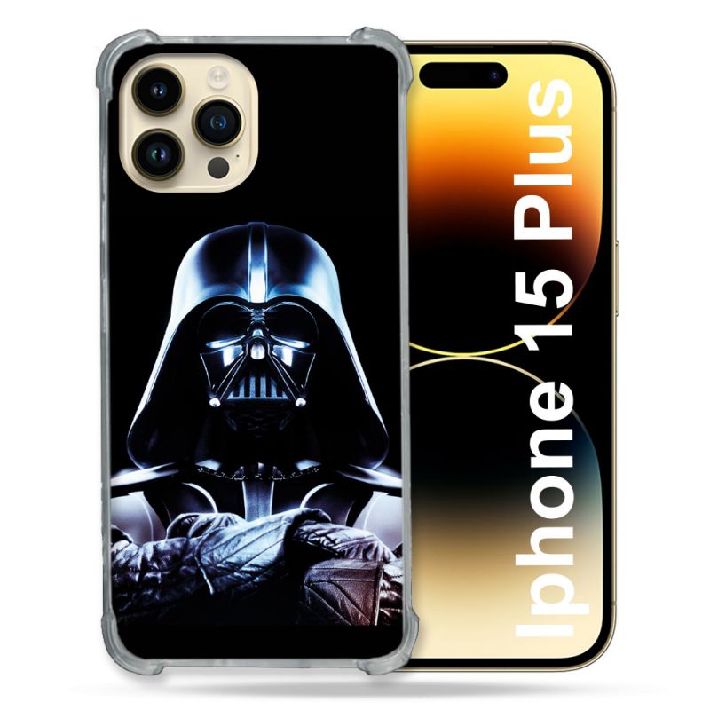 Coque Compatible MagSafe Pour Iphone 15 Plus (6.7) Star Wars - Dark Vador Noir